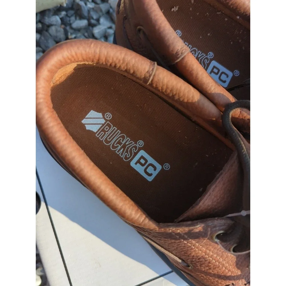Rucks PC Shoes Mens Sz 11 Brown Leather Work‎ Oxford Sneakers Shoes Distressed